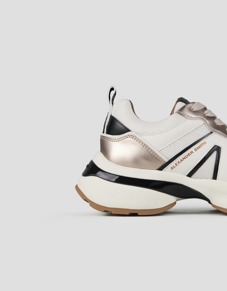 Sneakers Alexander Smith victoria woman in platinum leather and mesh with mirror details - 2