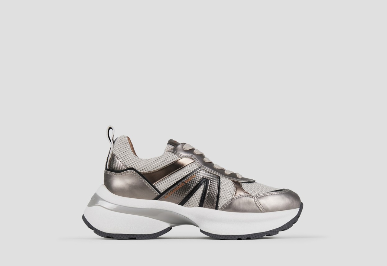 Sneakers Alexander Smith victoria woman in silver mesh with mirror details - 1