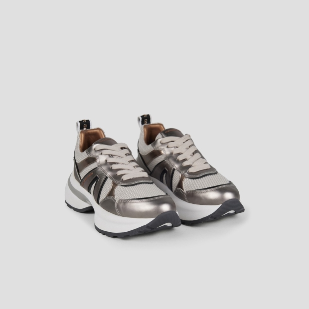 Sneakers Alexander Smith victoria woman in silver mesh with mirror details - 3