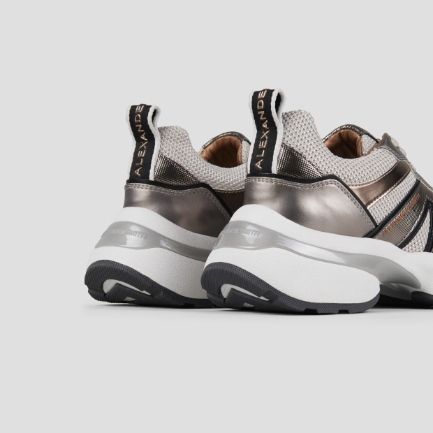 Sneakers Alexander Smith victoria woman in silver mesh with mirror details - 4