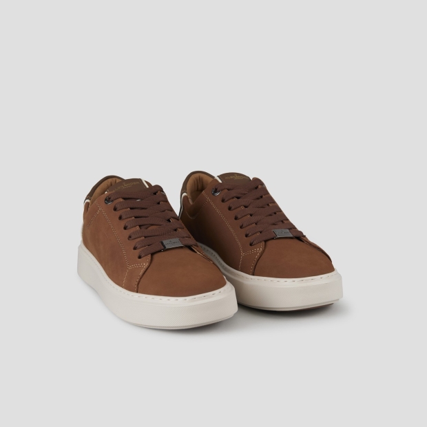 Sneakers Alexander Smith london man in cognac nubuck and leather heel - 3
