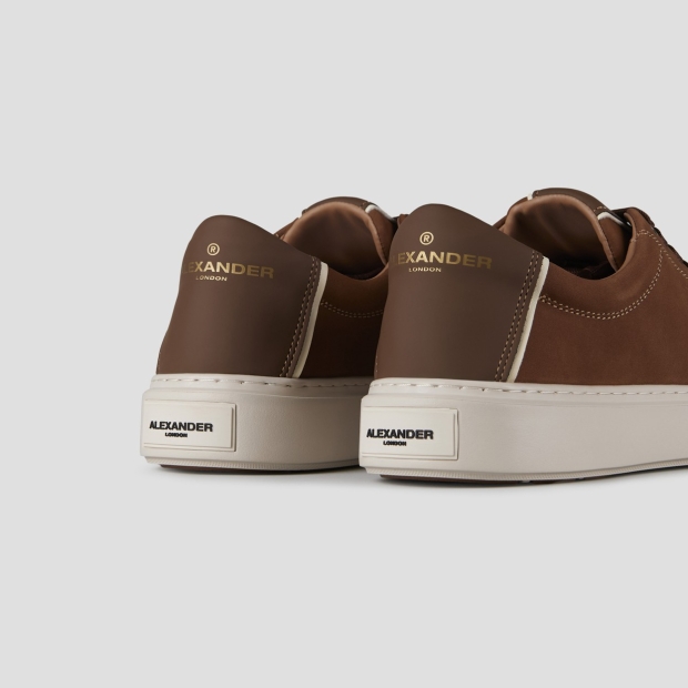 Sneakers Alexander Smith london man in cognac nubuck and leather heel - 4