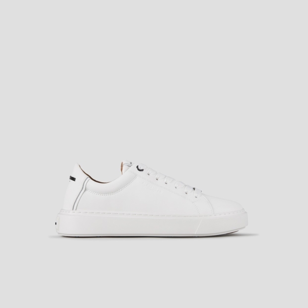 Sneakers Alexander Smith london man in white leather and metallic logo - 2