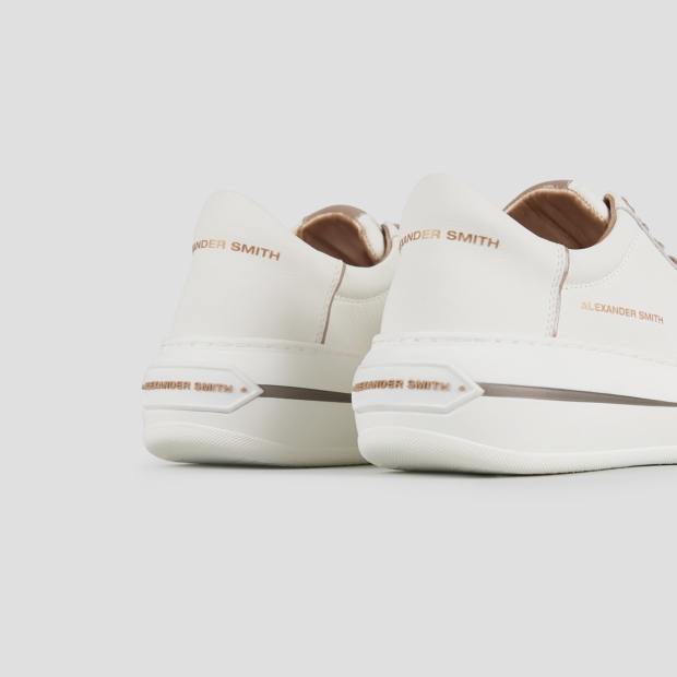 Sneakers Alexander Smith lancaster woman in white bottalato leather and sand details - 4
