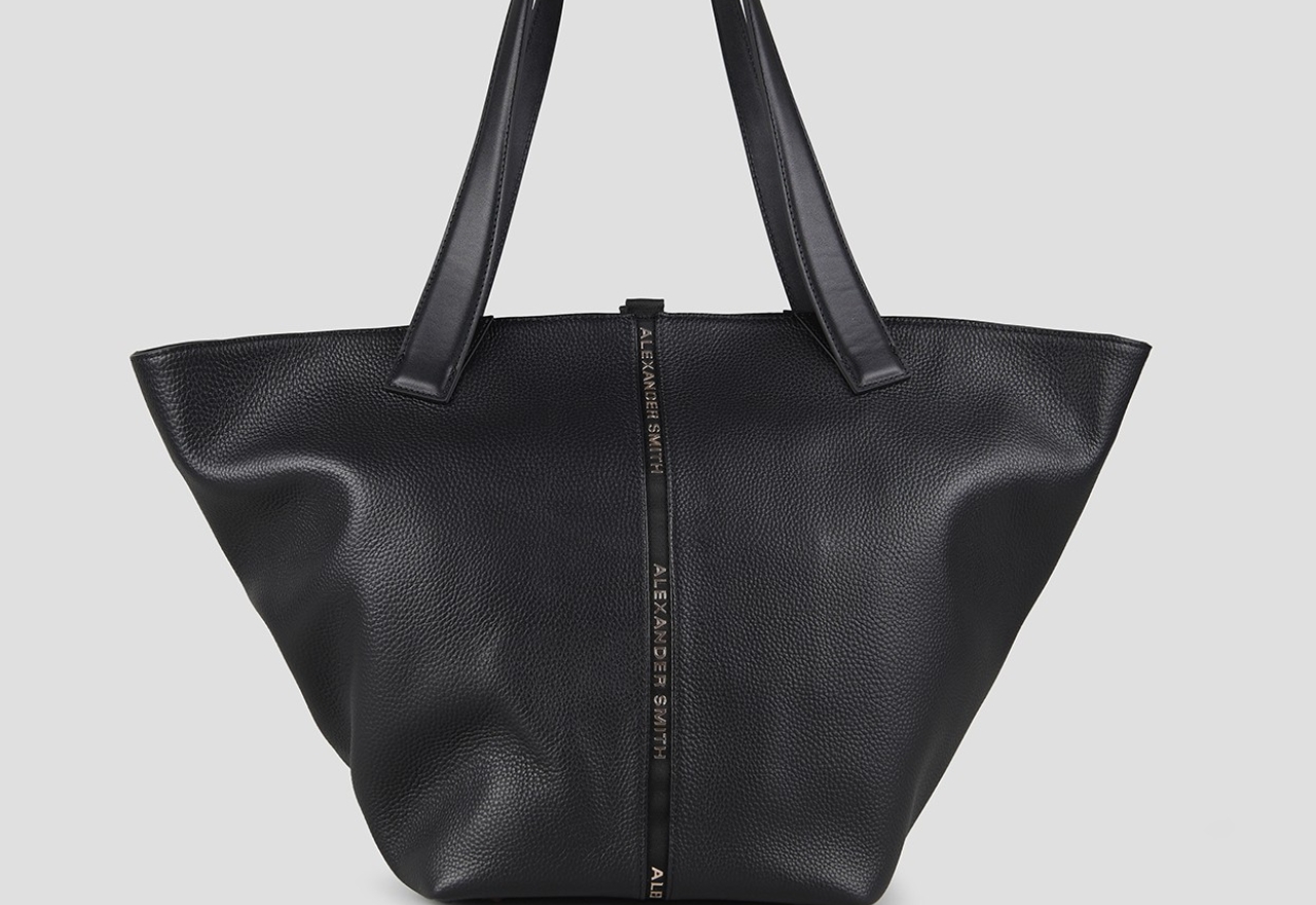 Sneakers Alexander Smith lauren large shoulder bag in black tumbled leather - 1