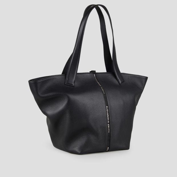 Sneakers Alexander Smith lauren large shoulder bag in black tumbled leather - 3