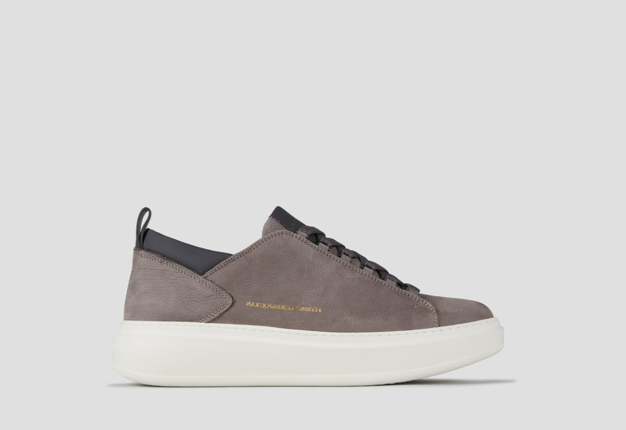Sneakers Alexander Smith wembley man in grey bottalato nubuck and smooth leather details - 1
