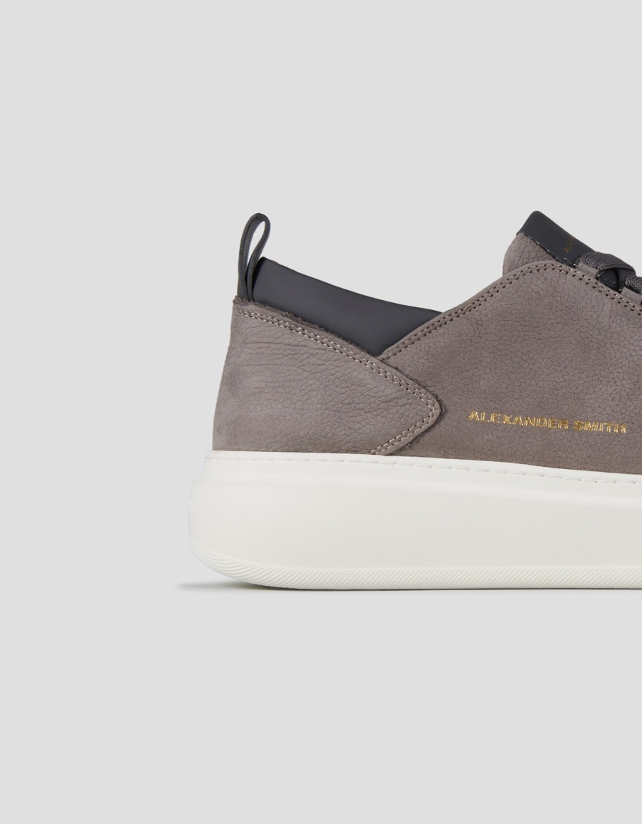 Sneakers Alexander Smith wembley man in grey bottalato nubuck and smooth leather details - 2