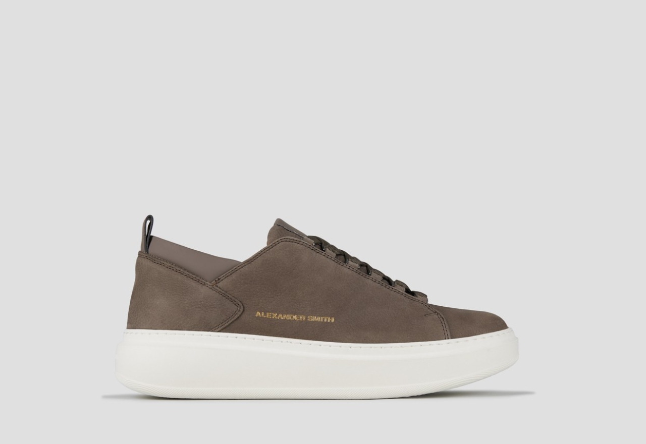 Sneakers Alexander Smith wembley man in brown bottalato nubuck and smooth leather details - 1