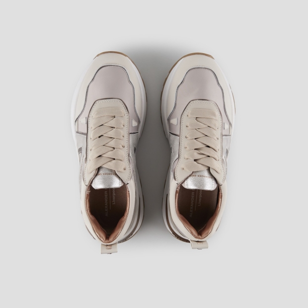 Sneakers Alexander Smith liverpool woman in ivory nylon and dusty laminated - 5