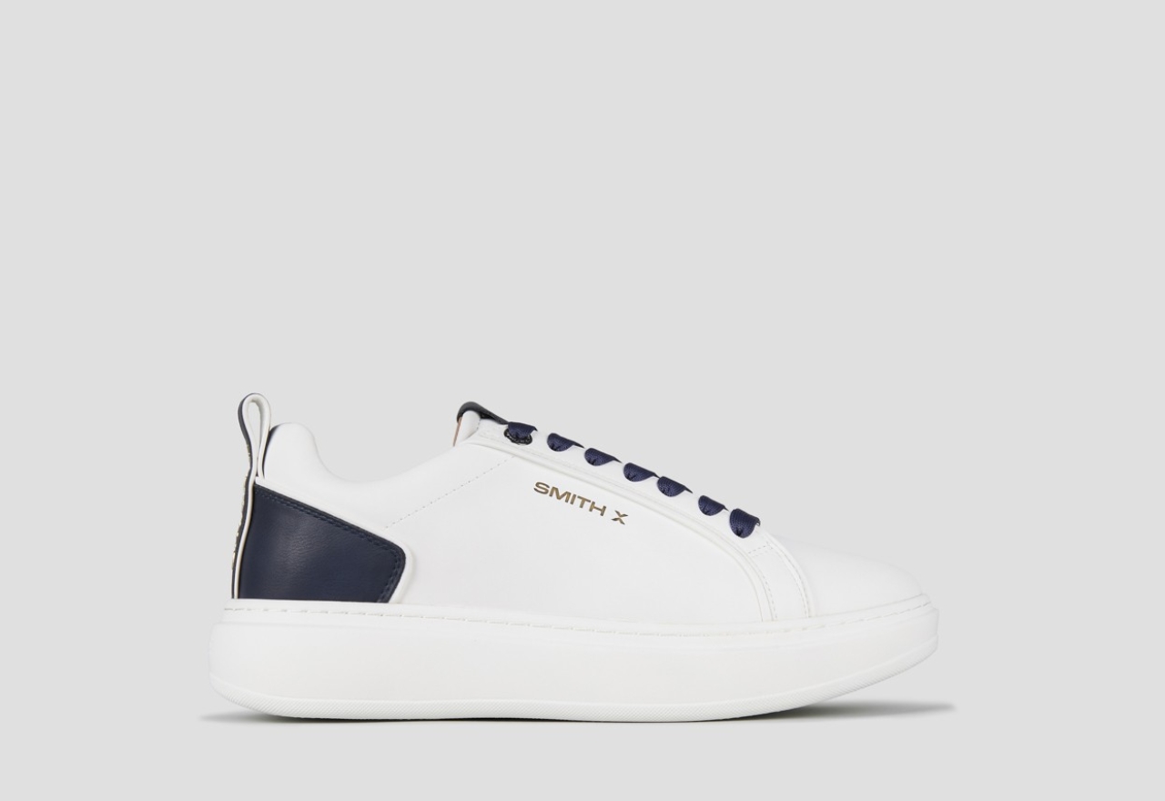 Sneakers Alexander Smith stone man in white and blue heel - 1