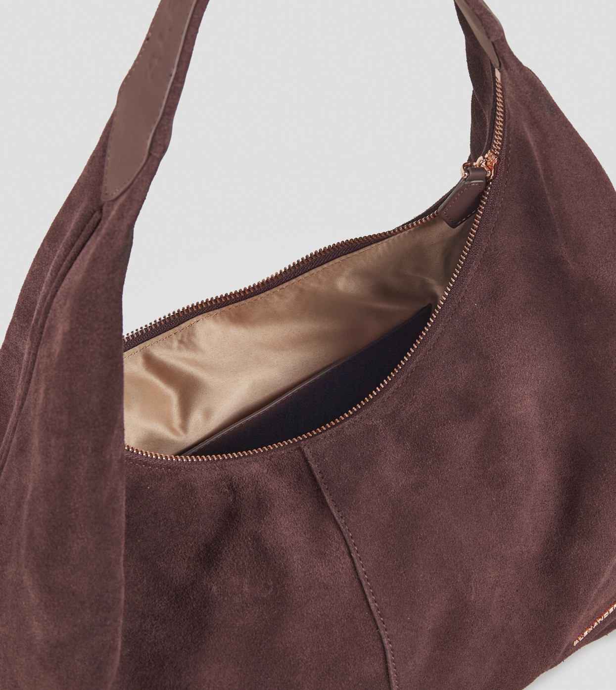 Chloe shoulder bag in bordeaux suede
