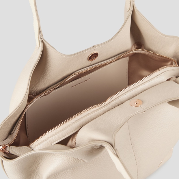 Sneakers Alexander Smith rachel medium shoulder bag in dark ivory tumbled leather - 6