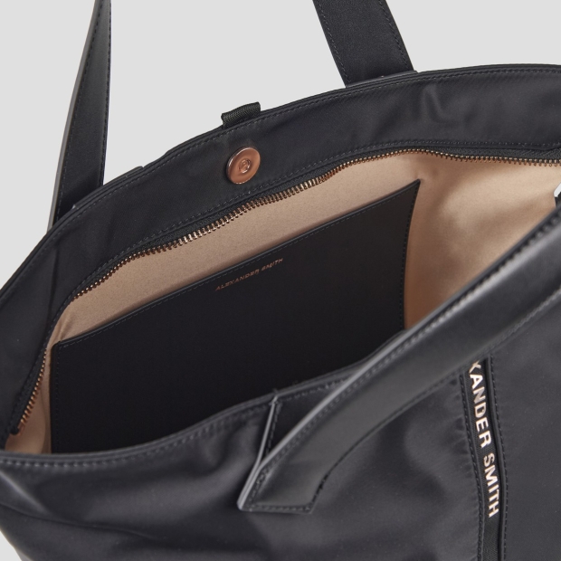 Sneakers Alexander Smith lauren medium handbag with shoulder strap in black nylon - 6