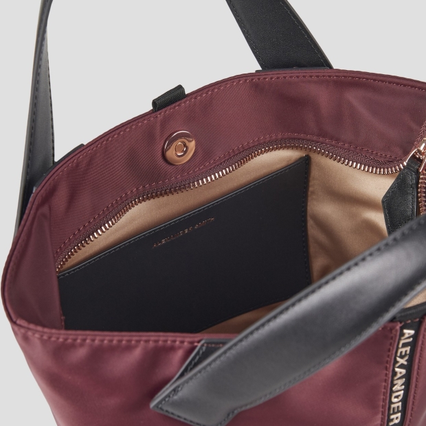 Sneakers Alexander Smith lauren small handbag with shoulder strap in bordeaux nylon - 6