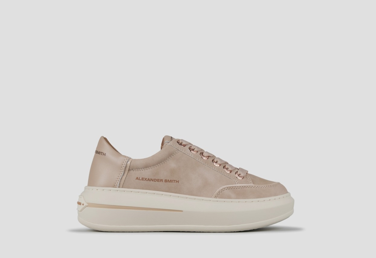 Sneakers Alexander Smith lancaster woman in beige suede and rubberized leather heel - 1