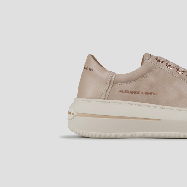 Sneakers Alexander Smith lancaster woman in beige suede and rubberized leather heel - 2