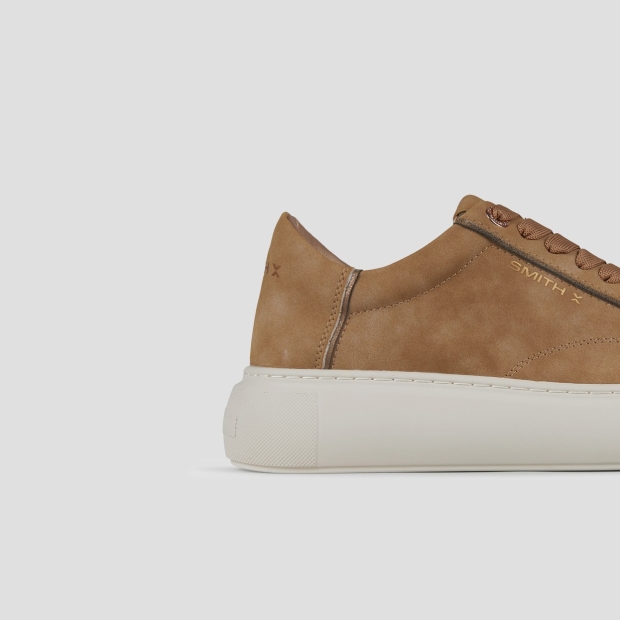 Sneakers Alexander Smith pearl woman in cognac suede and bronze laminated details - 2