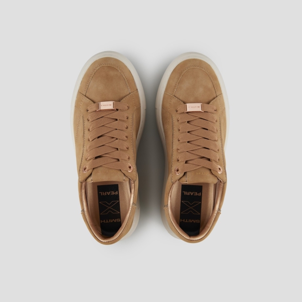 Sneakers Alexander Smith pearl woman in cognac suede and bronze laminated details - 5