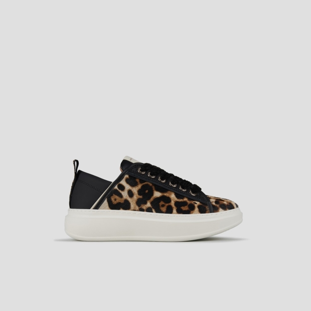 Sneakers Alexander Smith wembley woman in spotted pony and black leather heel - 1