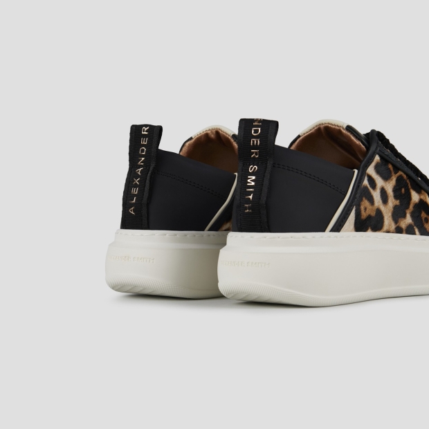 Sneakers Alexander Smith wembley woman in spotted pony and black leather heel - 4