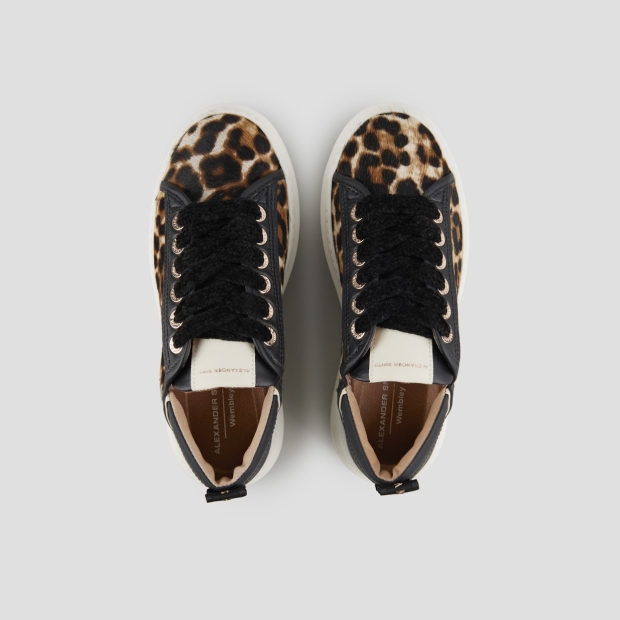 Sneakers Alexander Smith wembley woman in spotted pony and black leather heel - 5