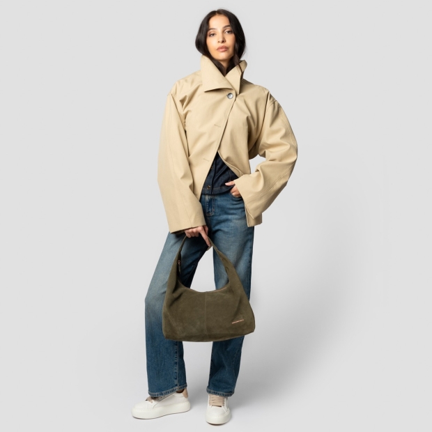 Sneakers Alexander Smith chloe shoulder bag in olive green suede - 7