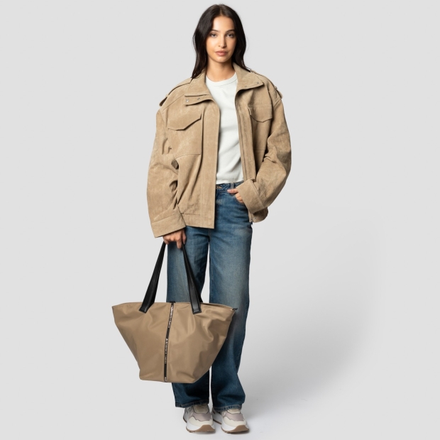 Sneakers Alexander Smith lauren large shoulder bag in beige nylon - 7