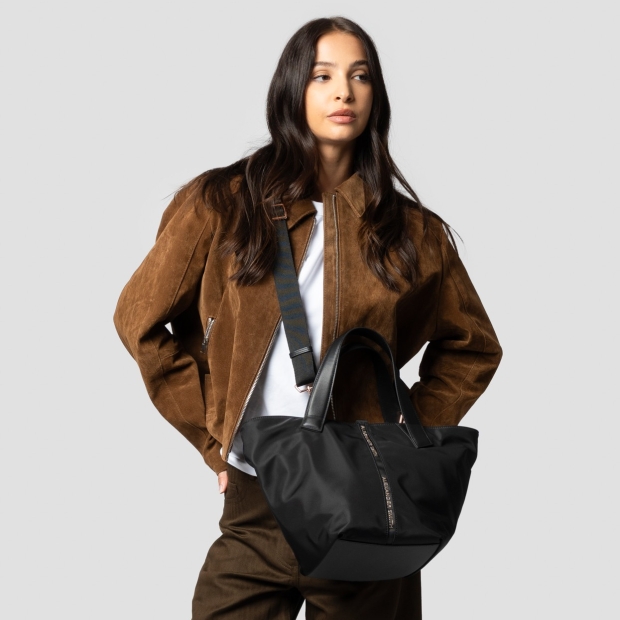 Sneakers Alexander Smith lauren medium handbag with shoulder strap in black nylon - 2