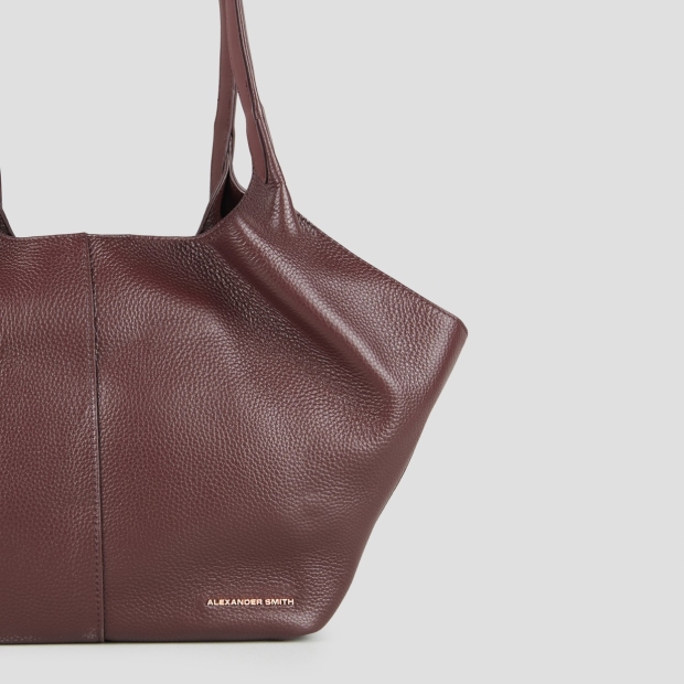 Sneakers Alexander Smith rachel medium shoulder bag in bordeaux tumbled leather - 5