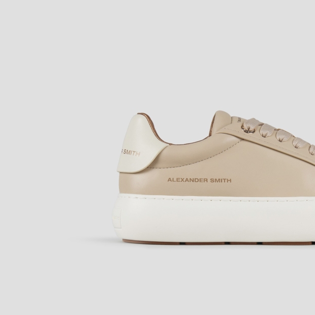 Sneakers Alexander Smith soho woman in smooth beige leather and cream heel - 2