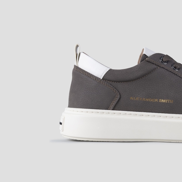 Sneakers Alexander Smith bond man in dark grey nubuck and white leather details - 2