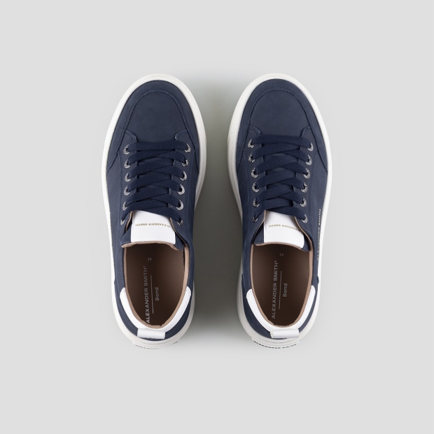 Sneakers Alexander Smith bond man in blue nubuck and white leather details - 5