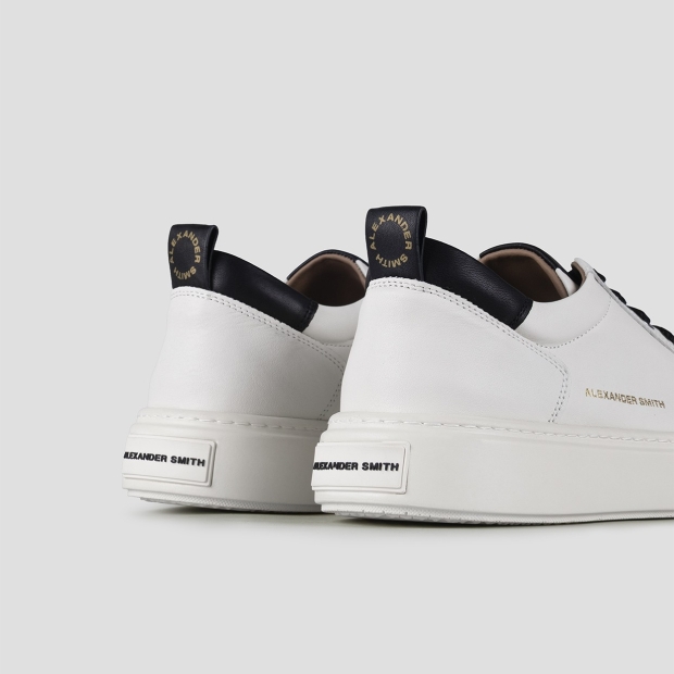 Sneakers Alexander Smith bond man in white goat leather and black details - 4