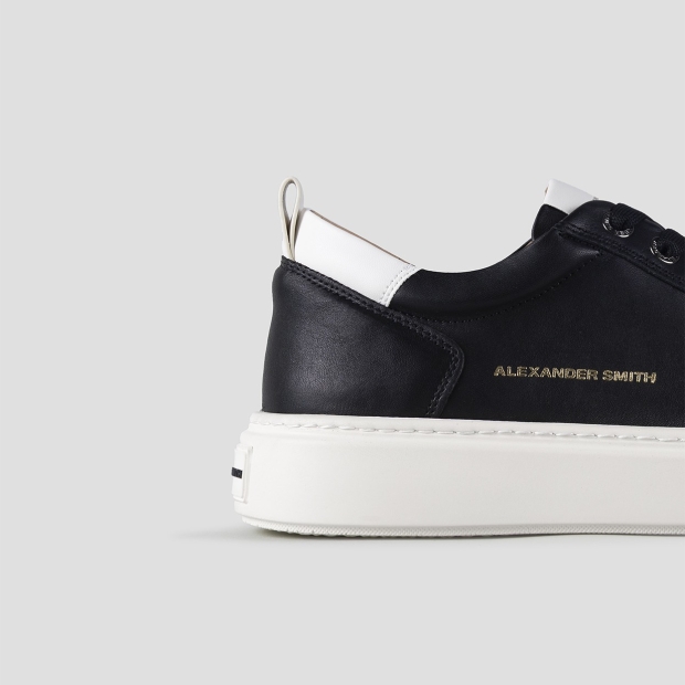 Sneakers Alexander Smith bond man in black goat leather and white details - 2