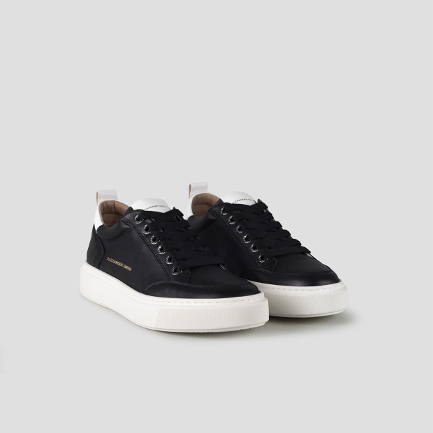 Sneakers Alexander Smith bond man in black goat leather and white details - 3
