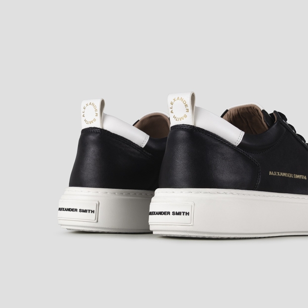 Sneakers Alexander Smith bond man in black goat leather and white details - 4
