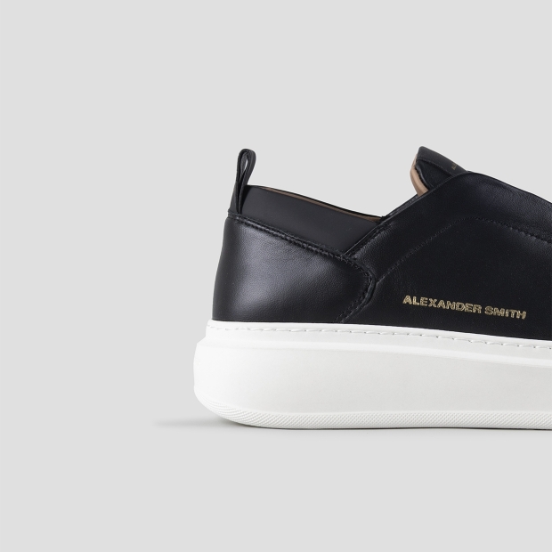 Sneakers Alexander Smith wembley slip-on man in smooth black leather - 2