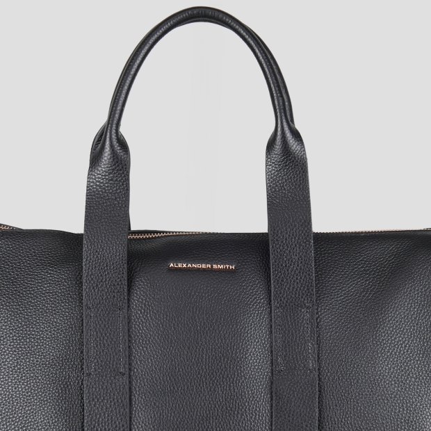 Sneakers Alexander Smith jane large handbag with shoulder strap in black tumbled leather - 5