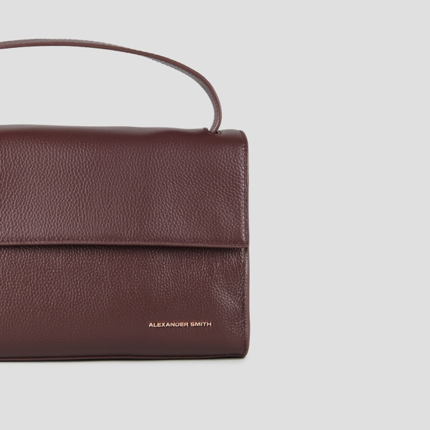 Sneakers Alexander Smith holly shoulder bag with shoulder strap in bordeaux tumbled leather - 5