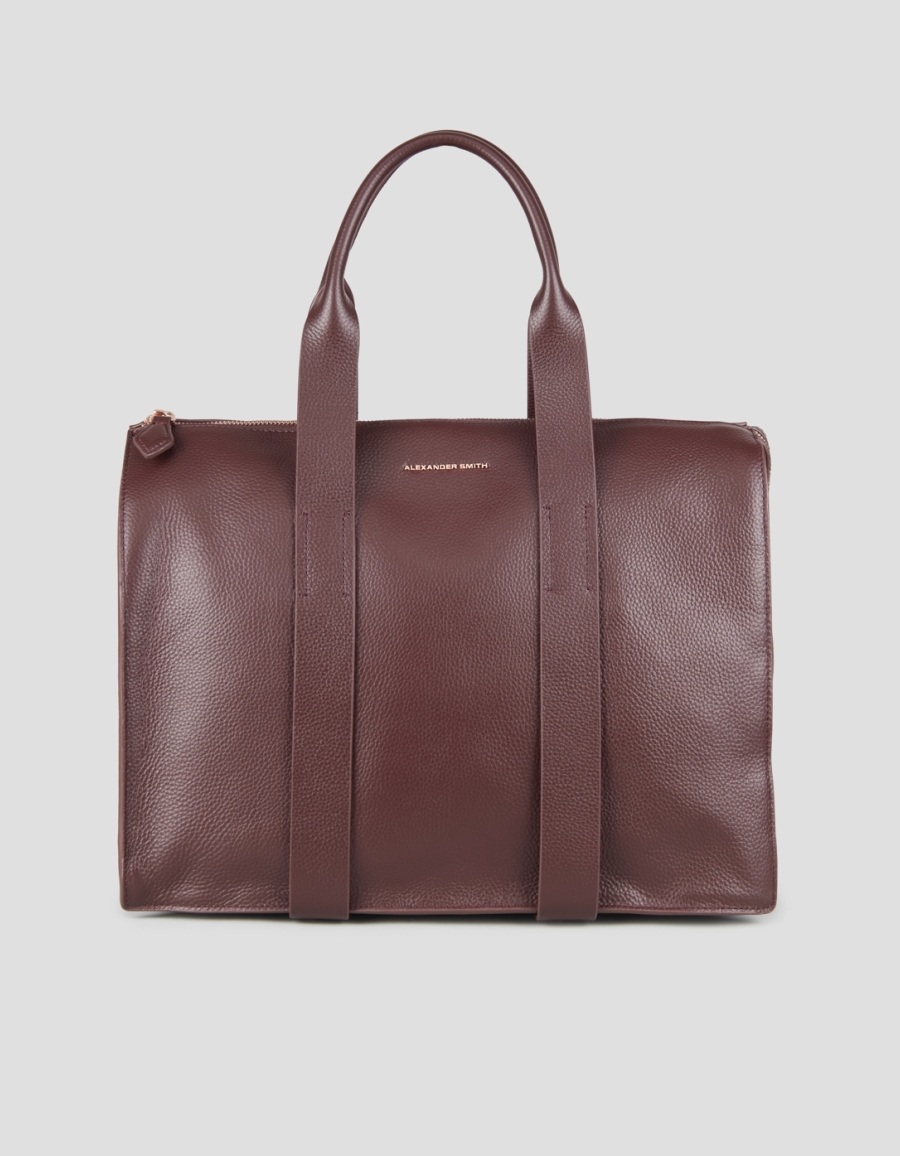 Sneakers Alexander Smith jane large handbag with shoulder strap in bordeaux tumbled leather - 1