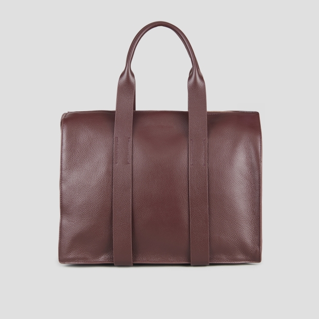 Sneakers Alexander Smith jane large handbag with shoulder strap in bordeaux tumbled leather - 4