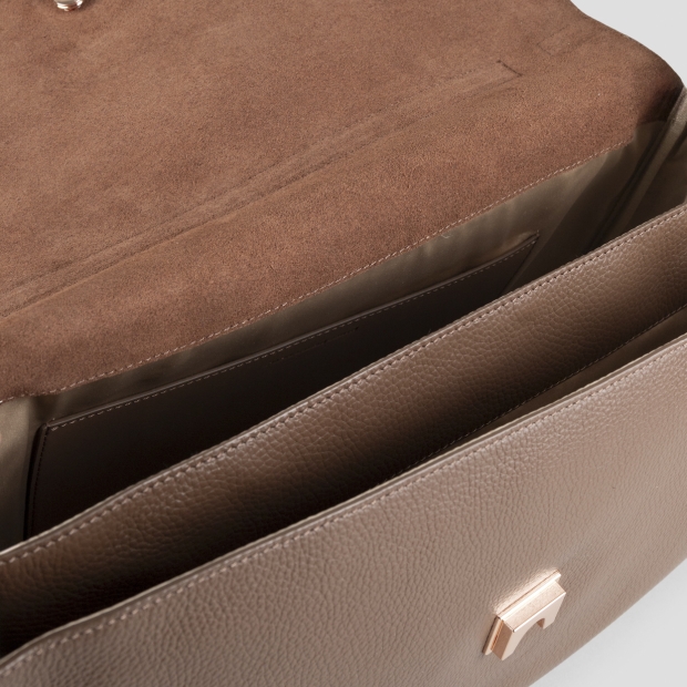 Sneakers Alexander Smith taylor shoulder bag in dark brown hammered leather - 5