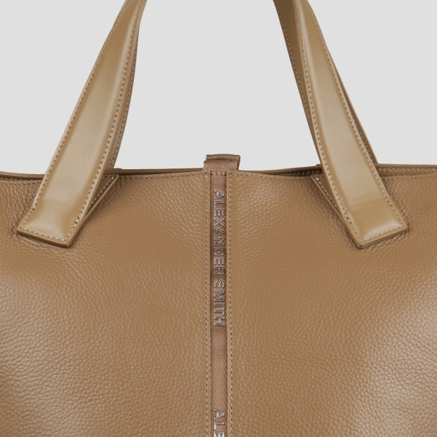 Sneakers Alexander Smith lauren medium handbag with shoulder strap in brown leather - 4