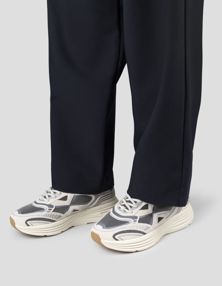 Sneakers Alexander Smith storm man in white leather and grey mesh - 2