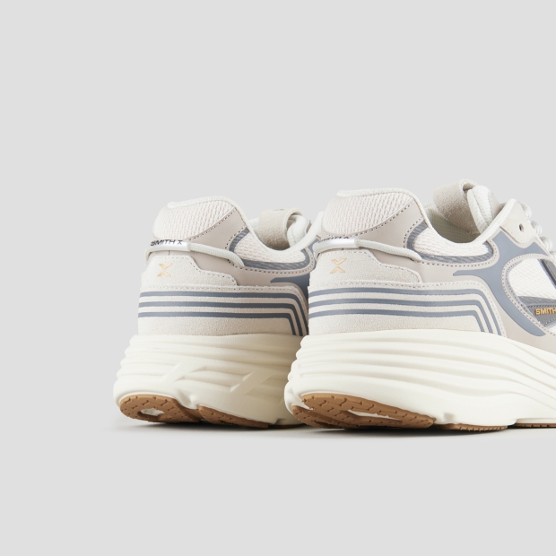 Sneakers Alexander Smith storm man in white leather and mesh with grey details - 5