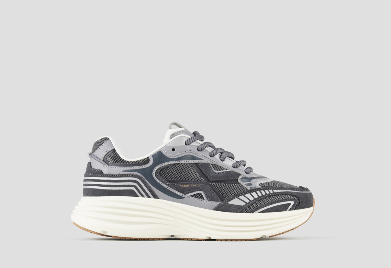 Sneakers Alexander Smith storm man in grey leather and mesh - 1