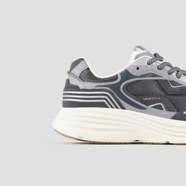 Sneakers Alexander Smith storm man in grey leather and mesh - 3