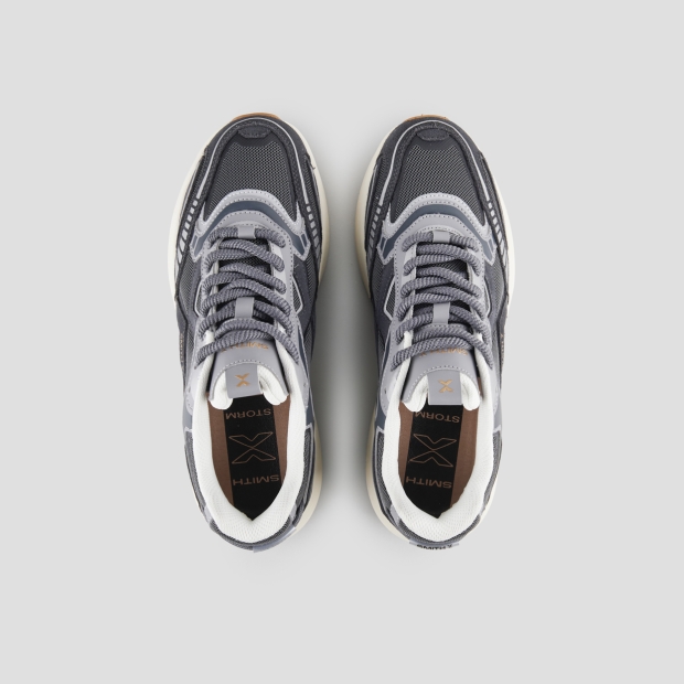 Sneakers Alexander Smith storm man in grey leather and mesh - 6