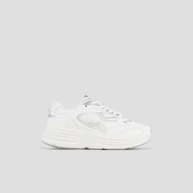 Sneakers Alexander Smith storm woman in white leather and mesh with iridescent details - 1